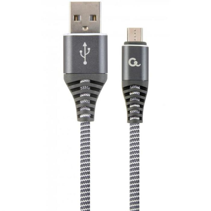 Кабель Cablexpert USB - micro USB (M/M), преміум, 1 м, сірий (CC-USB2B-AMmBM-1M-WB2)