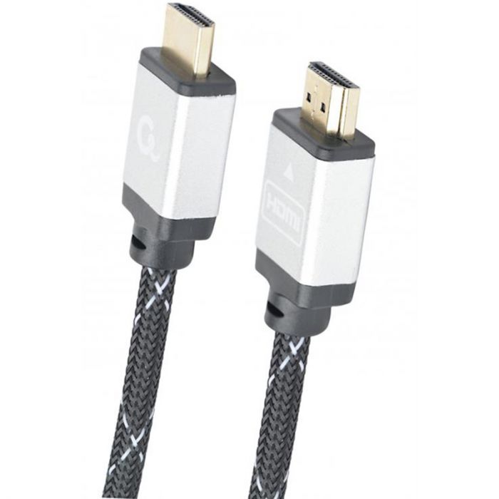 Кабель Cablexpert HDMI - HDMI V 2.0 (M/M), 1 м, чорний/сірий (CCB-HDMIL-1M) коробка