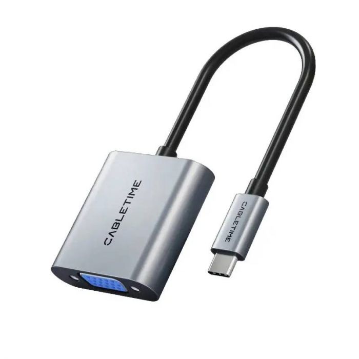 Перехідник Cabletime VGA - USB Type-C (F/M), 0.2 м (CP17A)