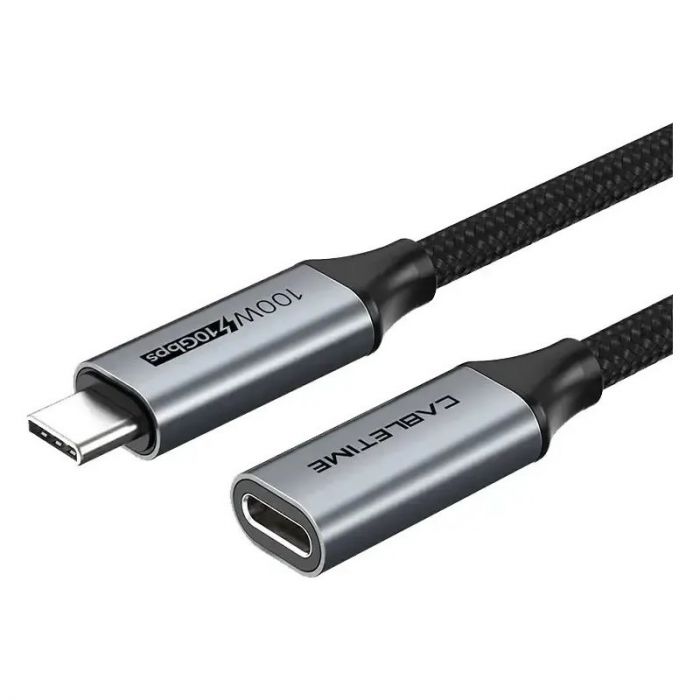 Кабель Cabletime USB Type-C - USB Type-C (M/F) PD 100W, 0.5 м, White (CU21E)