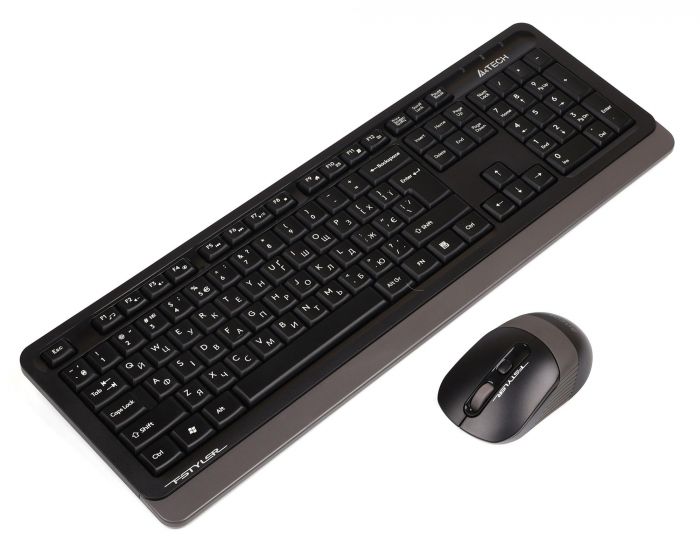 Комплект (клавіатура, миша) бездротовий A4Tech FG1010 Black/Grey