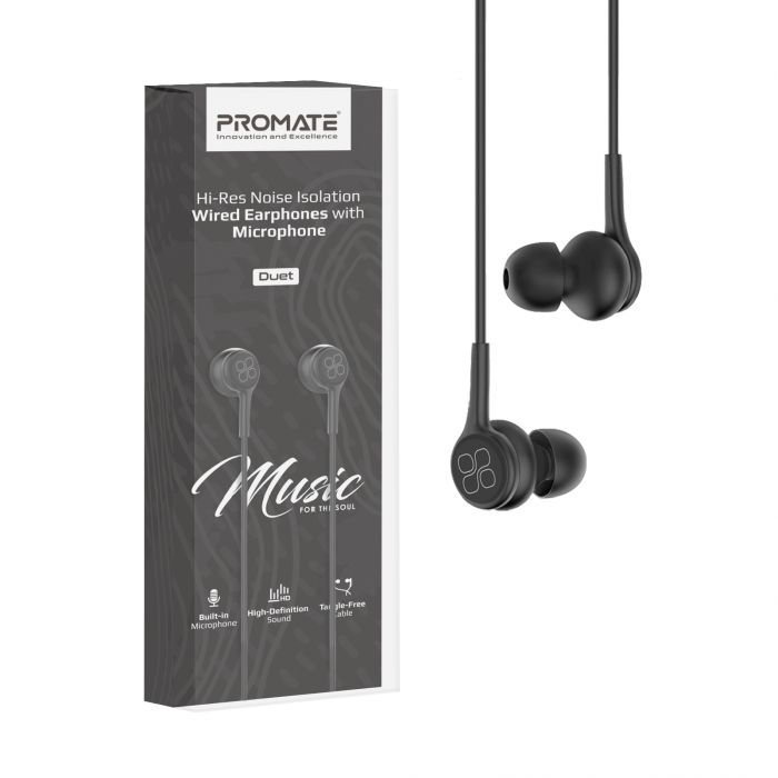 Гарнітура Promate Duet Black