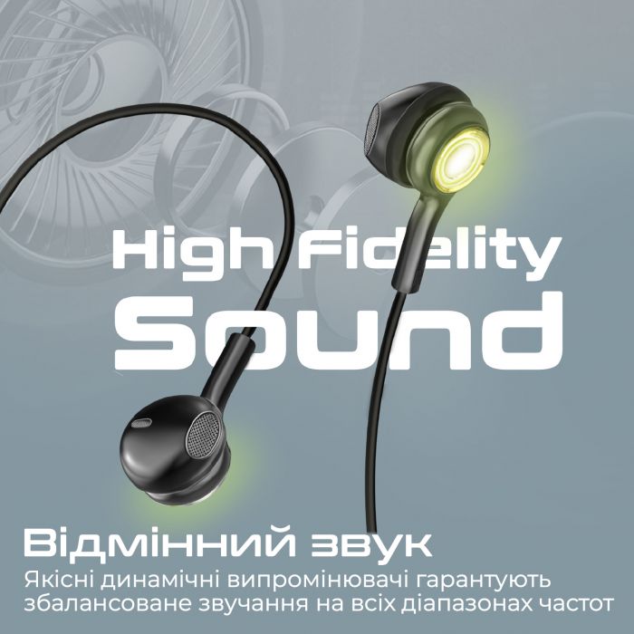 Гарнітура Promate LumiBuds-C Black