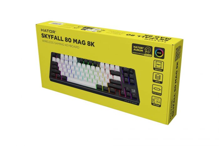 Клавіатура бездротова Hator Skyfall 80 MAG Ultima 8K Wireless White-Black (HTK3880UA)