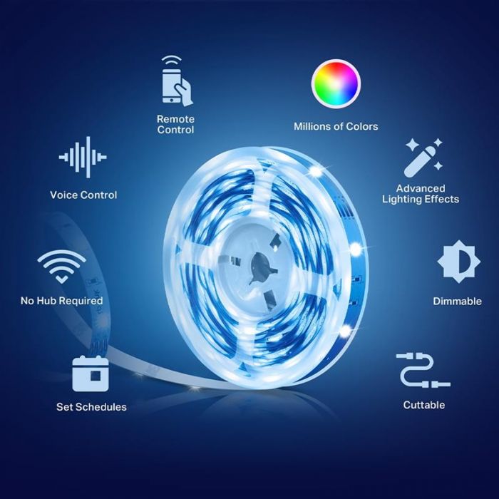 Розумна світлодіодна стрічка TP-Link Wi-Fi, 5м (Tapo-L900-5)