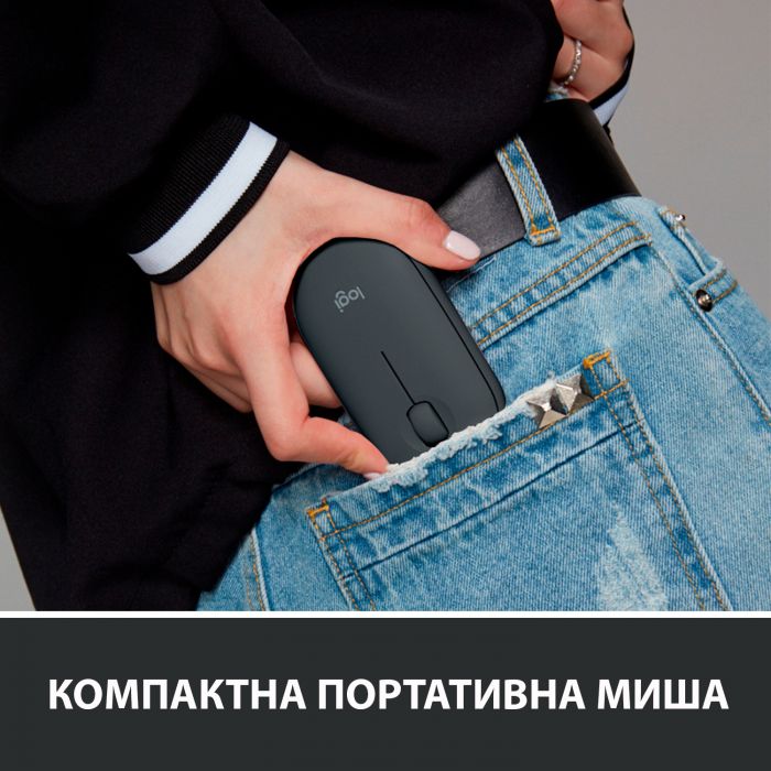 Миша бездротова Logitech Pebble M350 (910-005718) Black USB