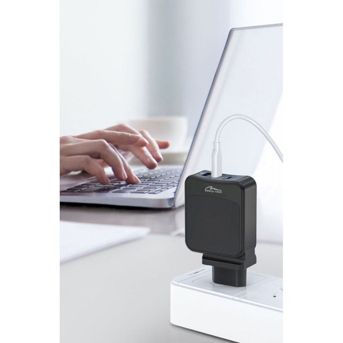 Мережевий зарядний пристрій Media-Tech MT6252 65W Black 