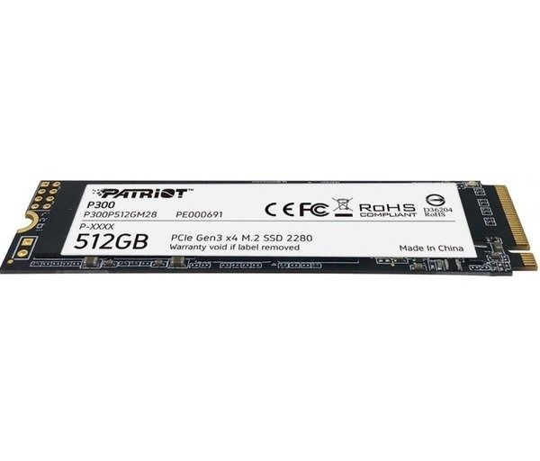Накопичувач SSD  512GB Patriot P300 M.2 2280 PCIe 3.0 x4 NVMe TLC (P300P512GM28)
