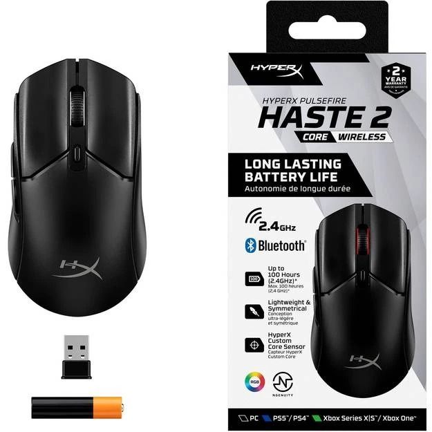 Миша бездротова HyperX Pulsefire Haste 2 Core Wireless Black (8R2E6AA)