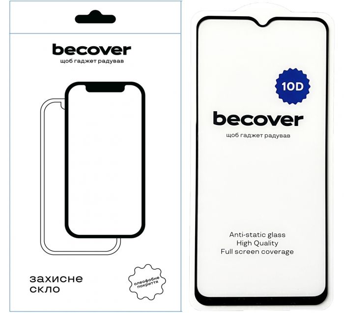 Захисне скло BeCover для Samsung Galaxy A14 4G SM-A145/A14 5G SM-A146 10D Black (711518)