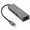 USB-хаб Cablexpert USB Type-C Grey 3-в-1 (A-CMU3-LAN-01)