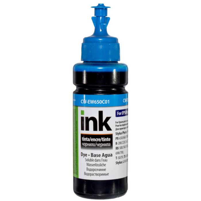 Чорнило ColorWay Epson TX650 100мл Cyan ColorWay-EW650C01