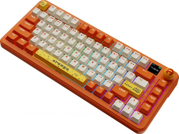Клавіатура бездротова Ajazz AK820 MAX Avocado Switch Orange (AK820MAX-AS-OW)