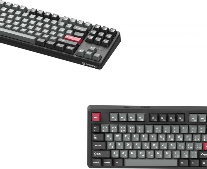 Клавіатура бездротова GamePro Asgard Ragnar Keychron Super Red Switch Black (MK285BK)