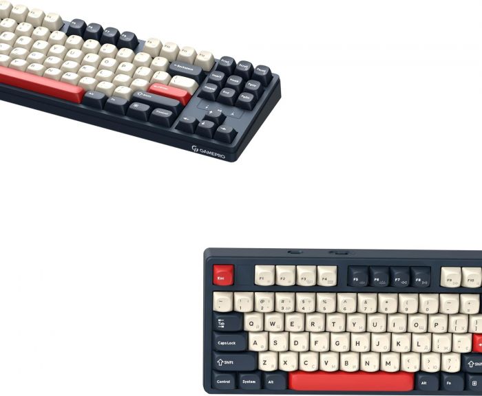 Клавіатура бездротова GamePro Asgard Ragnar Keychron Super Red Switch Blue (MK285BL)