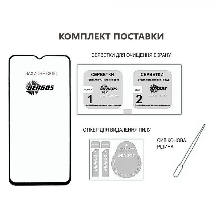 Захисне скло Dengos для Oppo A40m Black Full Glue (TGFG-413)