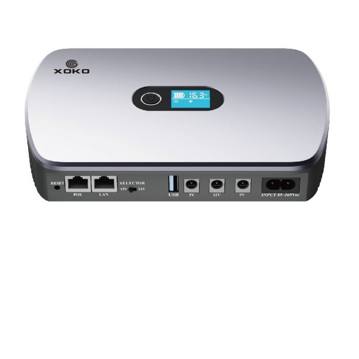 Джерело безперебійного живлення для роутерів mini UPS DC Xoko DC12000 36W 12000mAh Grey (XK-DC1236W)