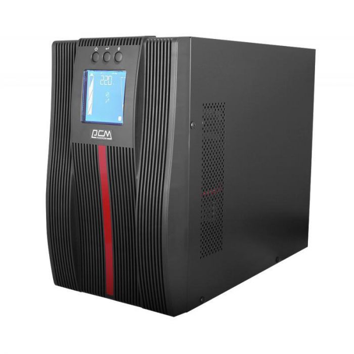 Джерело безперебійного живлення Powercom MAC-2K Schuko, Online, 3 х euro, LCD, RS-232, USB, металл (00230042)