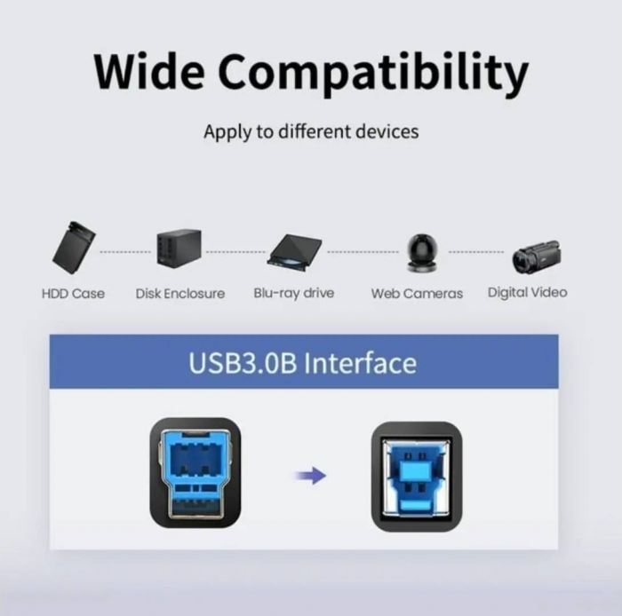 Кабель для принтера Cabletime USB - USB Type-B (M/M), 2 м, Black (CA12L)