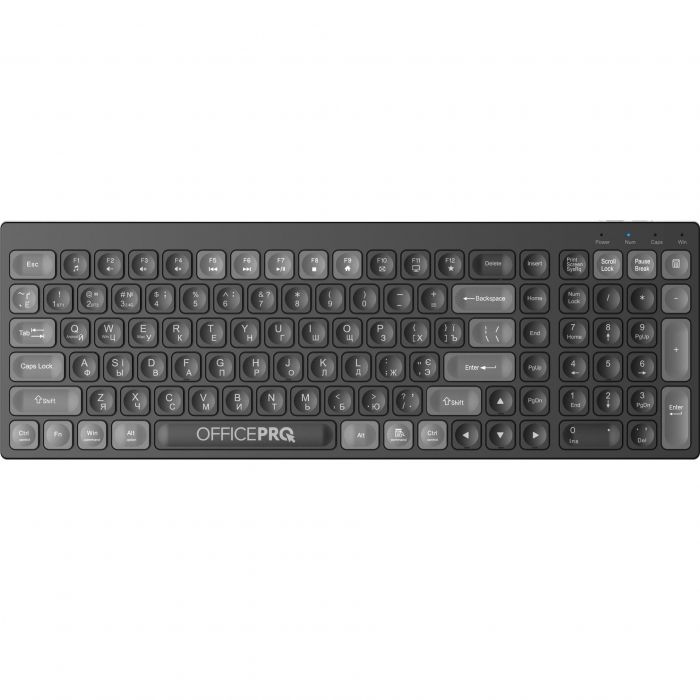 Клавіатура бездротова OfficePro SK985B Bluetooth Black 