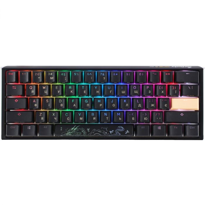 Клавіатура Ducky One 3 Mini Cherry MX Brown RGB UA USB Black (DKON2161ST-BUAPXCLAWSC1)