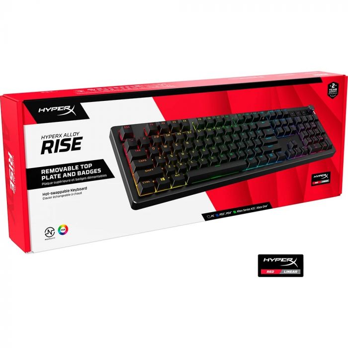 Клавіатура HyperX Alloy Rise PBT HX Red Black (7G7A3AA)