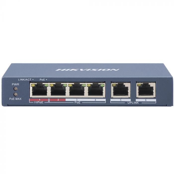 Комутатор Hikvision DS-3E0106HP-E