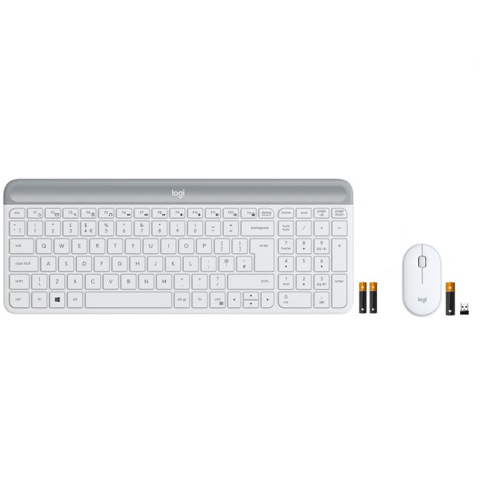 Комплект (клавіатура, мишка) бездротовий Logitech MK470 White (920-009205)