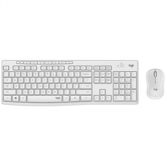 Комплект (клавiатура, миша) бездротовий Logitech MK295 Combo White (920-009824)