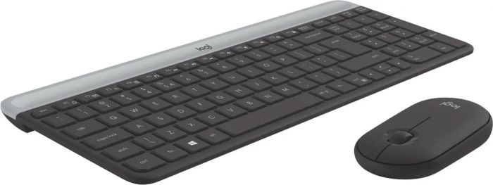 Комплект (клавіатура, мишка) бездротовий Logitech MK470 Graphite (920-009204)