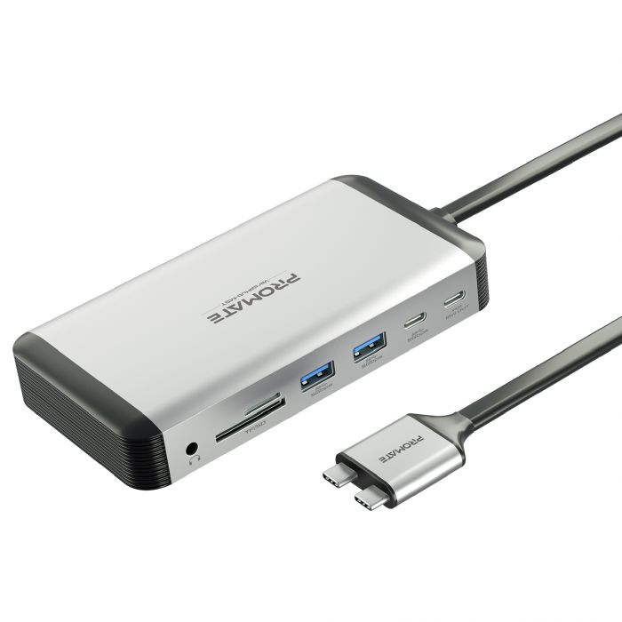 Концентратор USB Type-C Promate VersaHub 13 in 1 Grey