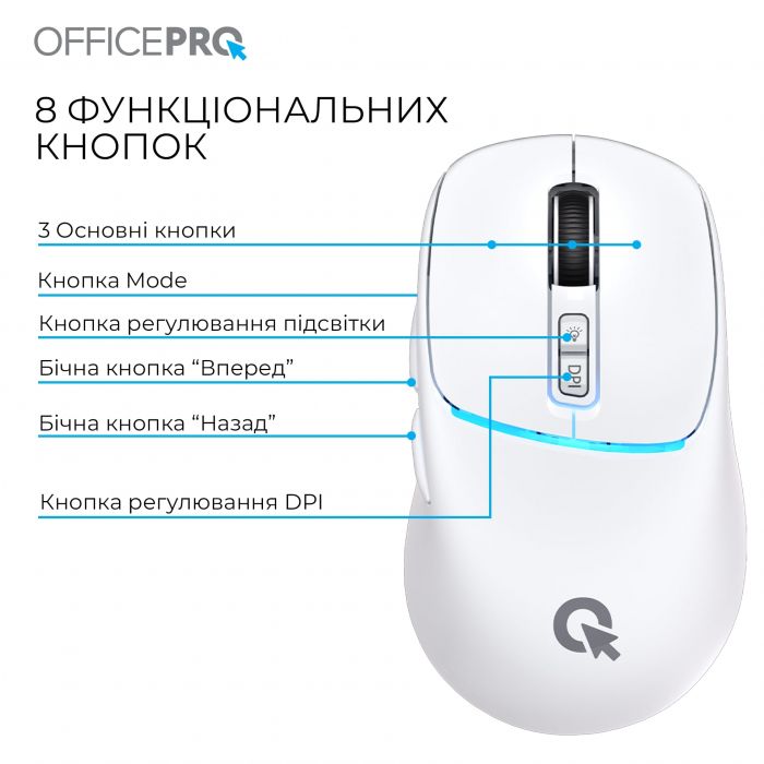 Миша бездротова OfficePro M468W White