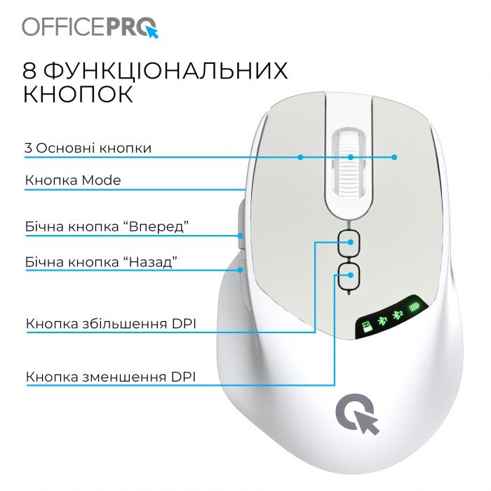 Миша бездротова OfficePro M520W White