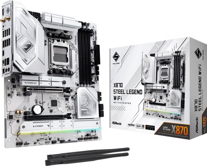 Материнська плата ASRock X870 Steel Legend WiFi Socket AM5