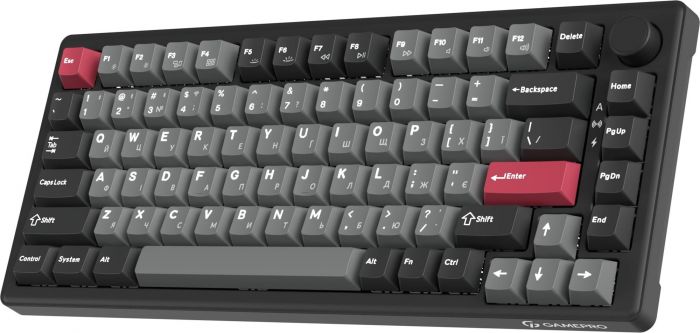 Клавіатура бездротова GamePro Asgard Yord Keychron Super Red Switch Black (MK266BK)