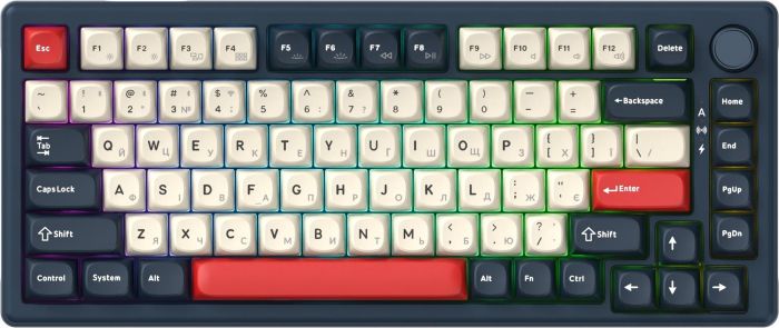 Клавіатура бездротова GamePro Asgard Yord Keychron Super Red Switch Blue (MK266BL)