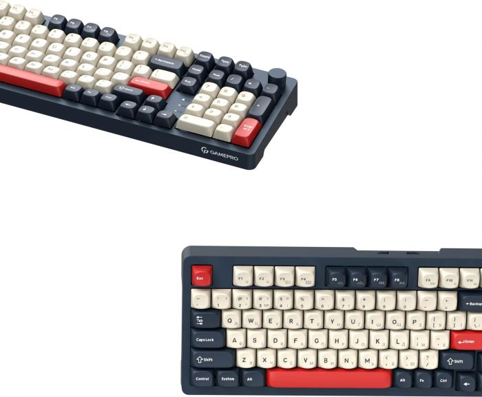 Клавіатура бездротова GamePro Asgard Drakkar Keychron Super Red Switch Blue (MK305BL)