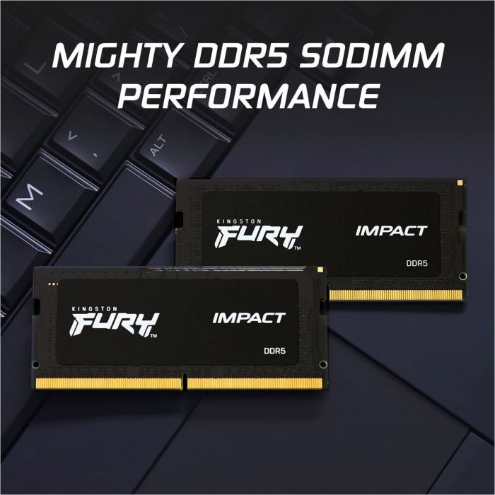 Модуль пам`ятi SO-DIMM DDR5 16GB/6000 Kingston Fury Impact (KF560S38IB-16)