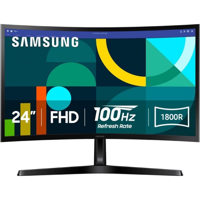 Монітор Samsung 24" LS24D366GA (LS24D366GAIXCI) VA Black Curved 100Hz