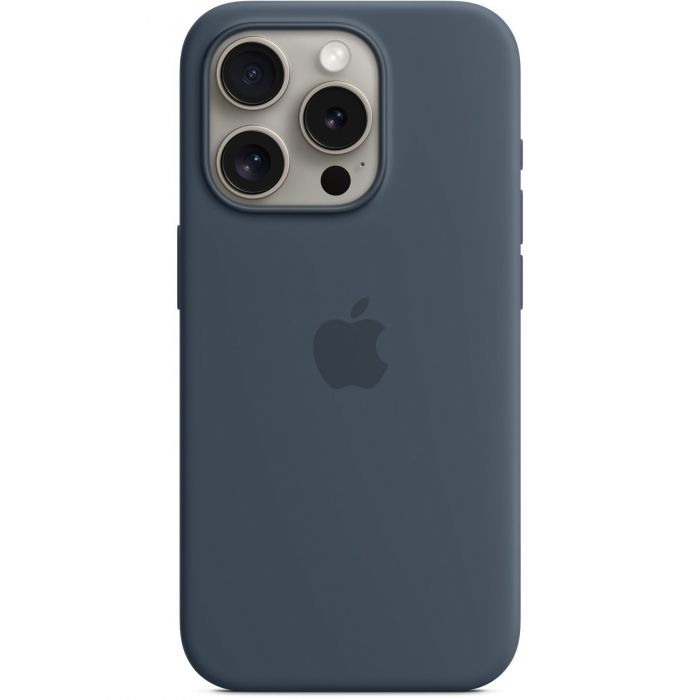 Чохол-накладка Apple Silicone Case with MagSafe для Apple iPhone 15 Pro Storm Blue (MT1D3)