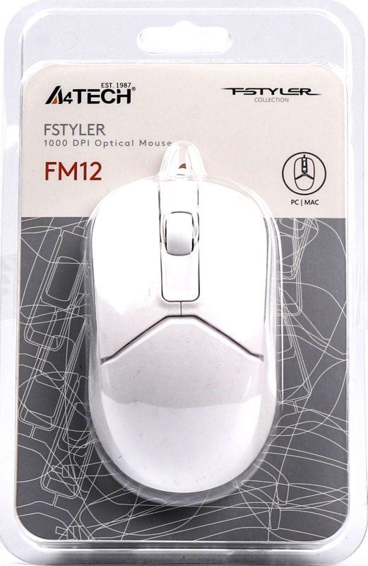 Миша A4Tech Fstyler FM12 White