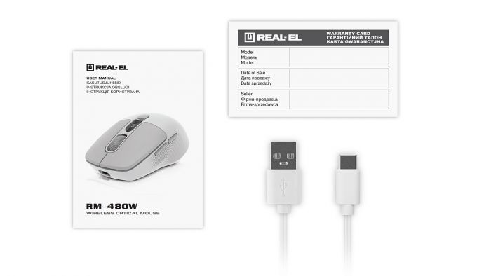 Миша бездротова REAL-EL RM-480 W White