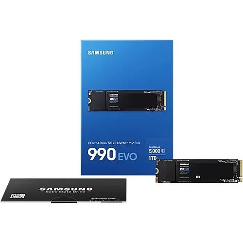 Накопичувач SSD  1ТB Samsung 990 EVO Plus M.2 2280 PCIe 5.0 x4 NVMe V-NAND TLC (MZ-V9S1T0BW)