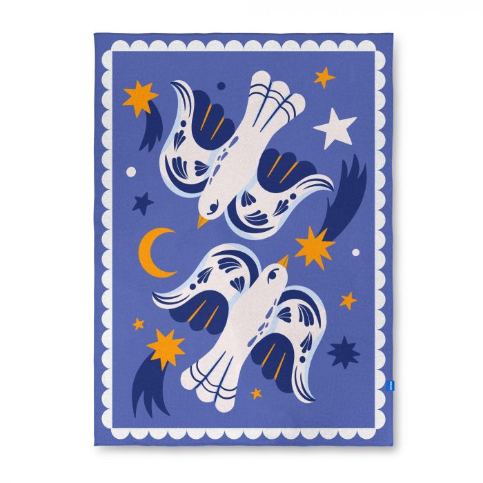 Плед Orner Птахи на зоряному небі 130х170 см (orner-2606)