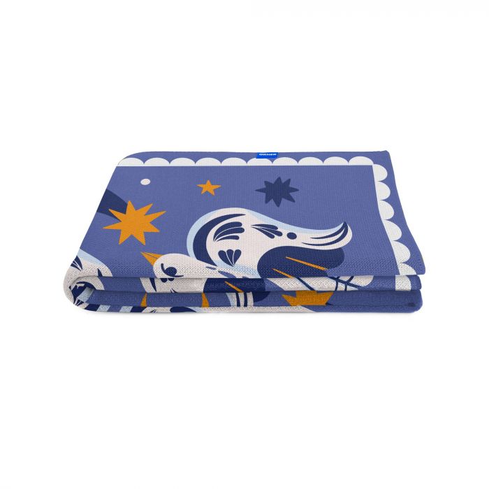 Плед Orner Птахи на зоряному небі 130х170 см (orner-2606)