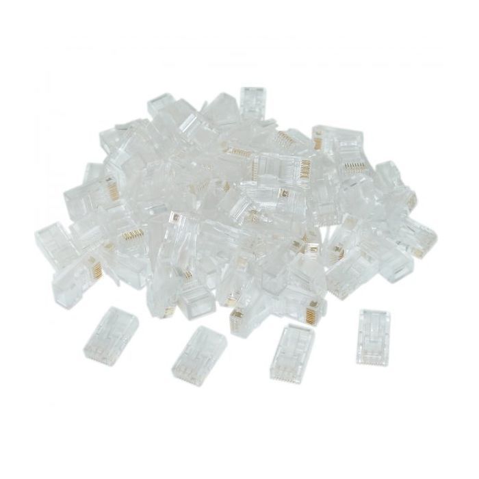 Конектор RJ 45 Cablexpert (PLUG3UP6/100) із позолоченими контактами (100 шт/уп)