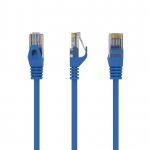 Патч-корд UTP Cablexpert (PP6U-0.25M/B) cat.6, літий, 50u штекер із засувкою, 0.25 м, синій