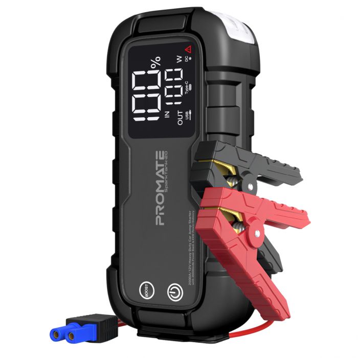 Пускозарядний пристрій Promate SparkTank-20 20000mAh 1000A/2000A Jump Starter Black (sparktank-20)