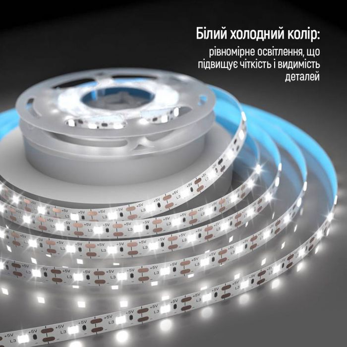 Світлодіодна стрічка ColorWay з живленням від USB холодний білий 3 м (CW-LD03)