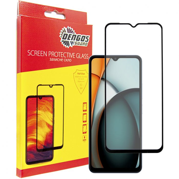 Захисне скло Dengos для Xiaomi Redmi A3 Black Full Glue (TGFG-349)